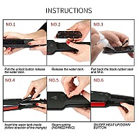 Dorisilk Steam Hair Straightener And Curler Iron 2 In 1 Professional Salon Infrared Flat Iron Wide Tourmaline Ceramic Plate Va