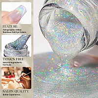 Mizhse Cat Eye Gel Nail Polish Glitter Rainbow Holographic Gel Polish With Magnet Reflective Translucent Uv Gel For Nail Salon