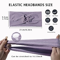 Artilady 6 Pcs Headbands For Women Elastic Wide Headband Non Slip Soft Cloth Hair Bands Boho Stretchy Twisted Criss Cross Turban