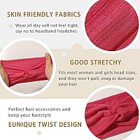 Artilady 6 Pcs Headbands For Women Elastic Wide Headband Non Slip Soft Cloth Hair Bands Boho Stretchy Twisted Criss Cross Turban