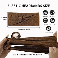 Artilady 6 Pcs Headbands For Women Elastic Wide Headband Non Slip Soft Cloth Hair Bands Boho Stretchy Twisted Criss Cross Turban