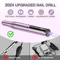 Cayludg Cordless Electric Nail Drill File Portable Nail Drill Machine For Acrylic Gel Dip Powder Nails Professional Electric