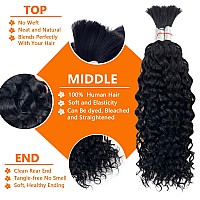 Human Braiding Hair Water Wave Bulk Human Hair For Braiding No Weft Wet And Wavy Human Hair Braiding Hair Extensions For Boho Br