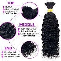 Forevermore Water Wave Bulk Human Hair No Weft Boho Knotless Braids Human Hair 16Inch Remy Human Hair For Braiding 2 Bundles Bra