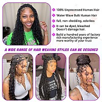 Forevermore Water Wave Bulk Human Hair No Weft Boho Knotless Braids Human Hair 16Inch Remy Human Hair For Braiding 2 Bundles Bra