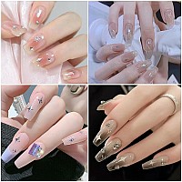 6Sheets Metallic Silver Nail Stickers 3D Star Nail Art Decals Nail Art Supplies Selfadhesive Stars Moon Love Heart Silver Nai