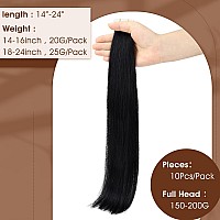 Full Shine Machine Virgin Tape In Hair Extensions Human Hair Color Black Mixed Silver Intact Tape In Hair Extensions 18 Inch Sea