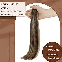 Full Shine Intact Tape In Hair Extensions Human Hair Color Bm Machine Virgin Tape In Extensions 25Gram Seamless Skin Weft Hair 2