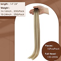 Full Shine Intact Human Hair Extensions Tape In Color 21822 Machine Virgin Tape In Hair Extensions 18 Inch Invisible Injection