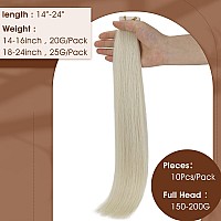 Full Shine Intact Tape In Hair Extensions Real Human Hair Blonde Machine Virgin Tape In Hair Extensions 22 Inch Soft Remy Straig