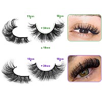 20 Pairs False Eyelashes Natural Look Lashes Mink Fluffy Fake Eyelashes Wispy Strip False Lashes 4 Styles Mixed Thick Volume Fau