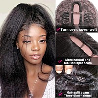 Julia Hair U Part Human Hair Wigs For Women 12A Kinky Straight Braizlian Human Hair Glueless Upart Wig No Glue No Sew In Beginne