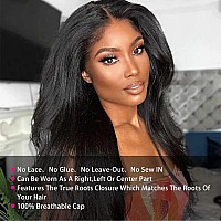 Julia Hair U Part Human Hair Wigs For Women 12A Kinky Straight Braizlian Human Hair Glueless Upart Wig No Glue No Sew In Beginne