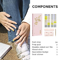 Nailog Semi Cured Gel Nail Strips 34 Pcs Buy 2 Get 1 Uv Lamp Long Lasting Nail Polish Sticker Wraps With Glossy Gel Finish F