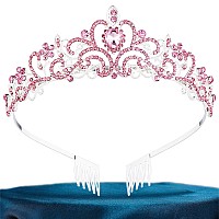 Tiara Crowns For Women Princess Crown For Girls Crystal Queen Tiaras For Birthday Christmas Costume Bride Wedding Prompink