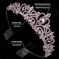 Tiara Crowns For Women Princess Crown For Girls Crystal Queen Tiaras For Birthday Christmas Costume Bride Wedding Prompink