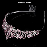 Tiara Crowns For Women Princess Crown For Girls Crystal Queen Tiaras For Birthday Christmas Costume Bride Wedding Prompink