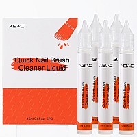 Abac Acrylic Nail Art Brush Cleaner Restorer 5Pc For Solid Gel Polishnail Extension Gelbuilder Gelnail Art Liner Manicure B