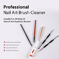 Abac Acrylic Nail Art Brush Cleaner Restorer 5Pc For Solid Gel Polishnail Extension Gelbuilder Gelnail Art Liner Manicure B