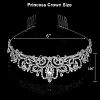 Tiara Crowns For Women Princess Crown For Girls Crystal Queen Tiaras For Birthday Christmas Costume Bride Wedding Promsilver