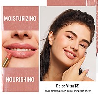 Oulac Moisturizing Shine Pink Peach Lipstick For Women 2 In 1 Pink Peach Glossy Tinted Lip Balm Hydrating Winter Lipstick For