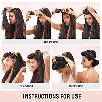 Blinkeen Heatless Hair Curler With Flexi Rods And Hook Heatless Curling Rod For All Hair Types No Heat Curlers To Sleep In 1