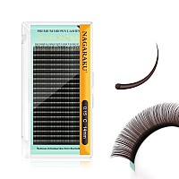 Nagaraku Dark Brown Color Individual Eyelash Extensions Classic Lashes Faux Mink Soft False Eye Lashes Supplies 20 Rows015Mm C