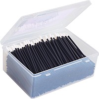 Ocim 400Pcs Lip Brushes Disposable Makeup Applicators Wands For Lip Gloss Lipstick With Case Black