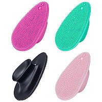 4 Colors Silicone Face Scrubber Beomeen Facial Cleansing Brush Soft Silicone Facial Exfoliation And Massage Brush Blackhead Scr