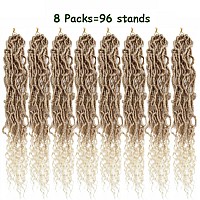 8 Packs 24 Inch Faux Locs Crochet Hair Curly Ends Crochet Dreads Boho Braids Crochet Faux Locs Hair For Women 24Inchpack Of 8