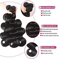 Human Hair Bundles With Closure 10 10 1010Free Part Body Wave Bundles With Closure Human Hair 10A Brazilian Virgin Bundles H