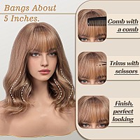 Emmor Short Curly Wigs With Fringe