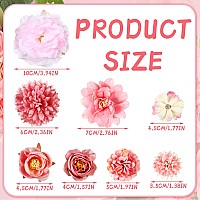 Bbto 21 Pieces Flower Hair Clip Rose Hair Clips Hair Barrettes For Women Flower Hair Accessories Boho Bride Claw Clip Hairpin Br