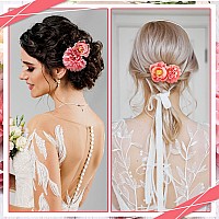 Bbto 21 Pieces Flower Hair Clip Rose Hair Clips Hair Barrettes For Women Flower Hair Accessories Boho Bride Claw Clip Hairpin Br