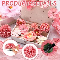 Bbto 21 Pieces Flower Hair Clip Rose Hair Clips Hair Barrettes For Women Flower Hair Accessories Boho Bride Claw Clip Hairpin Br