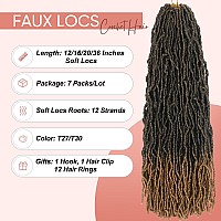 20 Inch Soft Locs Crochet Hair T27 Faux Locs Crochet Hair Braids Locs Pre Looped Crochet Goddess Locs Hair Extensions 7 Packs