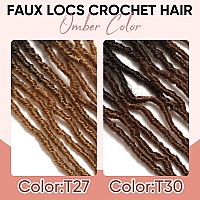 20 Inch Soft Locs Crochet Hair T27 Faux Locs Crochet Hair Braids Locs Pre Looped Crochet Goddess Locs Hair Extensions 7 Packs