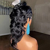 Pangdonglai 80S90S Mullet Wig Human Hair Wigs10A Pixie Cut Wig For Black Women Mullet 12Inch Pixie Cut Wig For Women Pixie Curly