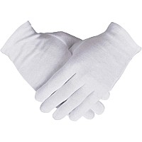 100 Cotton Gloves 3 Pairs White Cotton Gloves For Women Dry Hands Eczema Serving Archival Coin Jewelry Inspection Gloves3 P