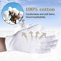 100 Cotton Gloves 3 Pairs White Cotton Gloves For Women Dry Hands Eczema Serving Archival Coin Jewelry Inspection Gloves3 P