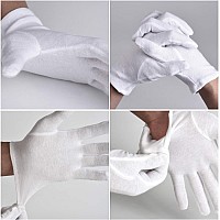 100 Cotton Gloves 3 Pairs White Cotton Gloves For Women Dry Hands Eczema Serving Archival Coin Jewelry Inspection Gloves3 P