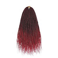 Zrq Crochet Hair Senegalese Twist 14 Inch 8 Packs Small Crochet Hair For Braidingombre Red Crochet Braids Hair For Black Women