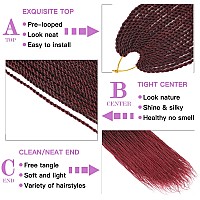 Zrq Crochet Hair Senegalese Twist 14 Inch 8 Packs Small Crochet Hair For Braidingombre Red Crochet Braids Hair For Black Women