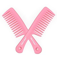 Beayung 2Pcs Large Wide Tooth Comb Shower Combs Hair Comb For Wet Curly Hair Durable Hair Brush For Best Styling And Professi