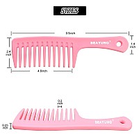 Beayung 2Pcs Large Wide Tooth Comb Shower Combs Hair Comb For Wet Curly Hair Durable Hair Brush For Best Styling And Professi