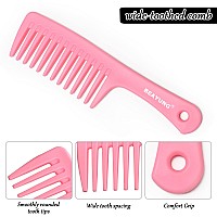 Beayung 2Pcs Large Wide Tooth Comb Shower Combs Hair Comb For Wet Curly Hair Durable Hair Brush For Best Styling And Professi