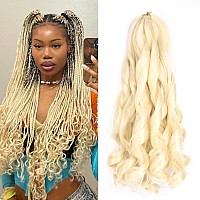 Braiding Hair Pre Stretched 18 Inch 8 Packs French Curly Braiding Hair Bouncy Braiding Hair With Curly Ends French Curl Crochet