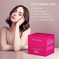 Facemade 120 Ct Face Towels Xxl Usda Certified 100 Biobased Face Towelettes Ultra Soft Makeup Remover Dry Wipes Disposable F