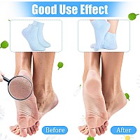 Janmercy 3 Pairs Aloe Socks Moisturizing Spa Socks Infused Socks Gel Sleeping Fuzzy Socks Dry Feet Socks Non Slip Lotion Socks F