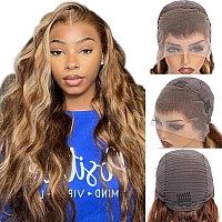 Aaliweya Highlight Lace Front Wigs Human Hair 427 Ombre 13X4 Body Wave Lace Frontal Wig For Women 180 Density Glueless Honey B